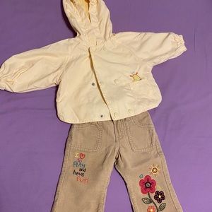 Baby Girl pants and jacket bundle of 2